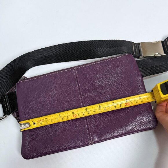 Danier Leather Adjustable Crossbody / Waistband Bag – Purple – New - Picture 8 of 12